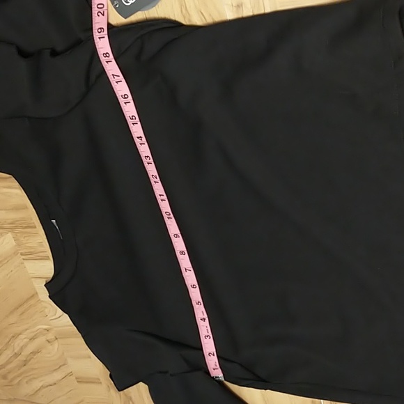 Daisy Fuentes Medium Long Sleeve Sweat Shirt Black - Picture 6 of 9